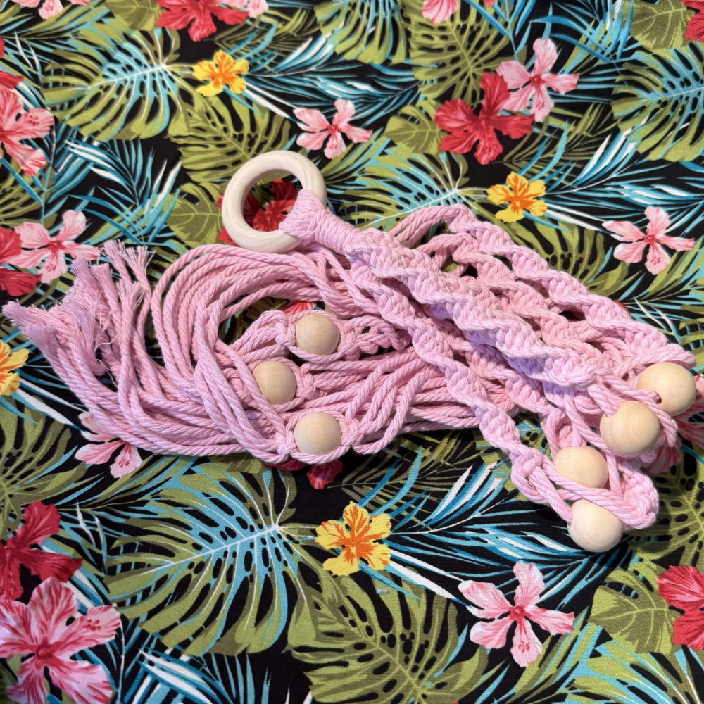 Macramé Plant Hanger With Wooden Beads