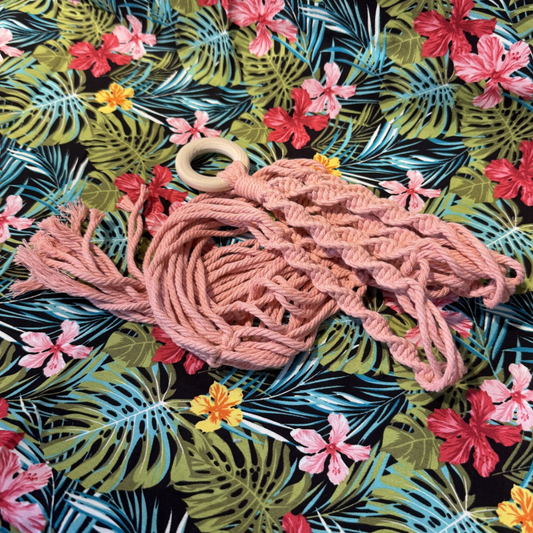 Macramé Plant Hanger with Wooden Ring